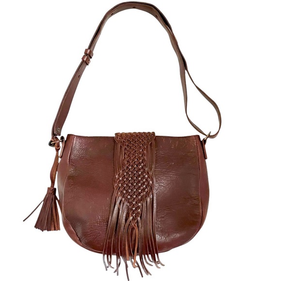 Lucky Brand Leather Rustic Fringe Bag - Picture 2 of 13